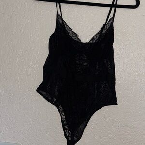 Black lace bodysuit